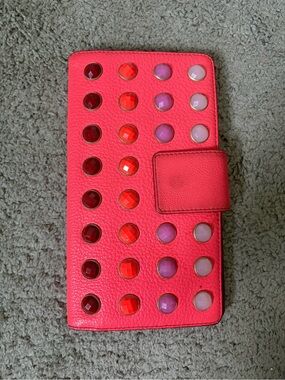 Fossil pink studded wallet